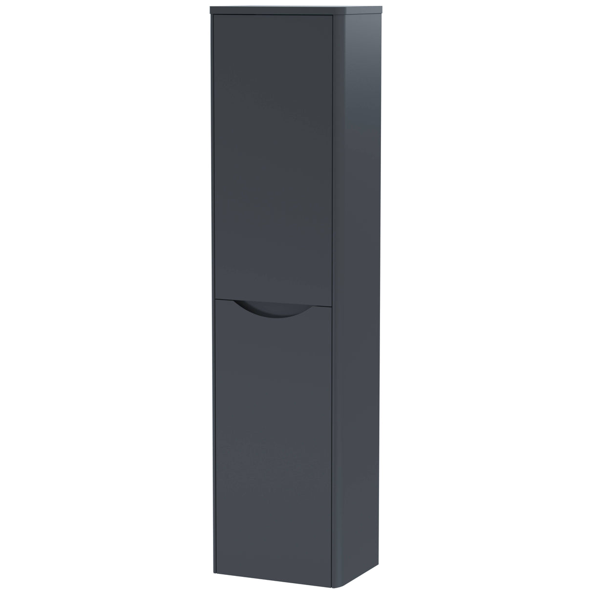 Nuie Lunar 2 Door Wall Hung Tall Storage Unit W356mm Soft Black SML1462