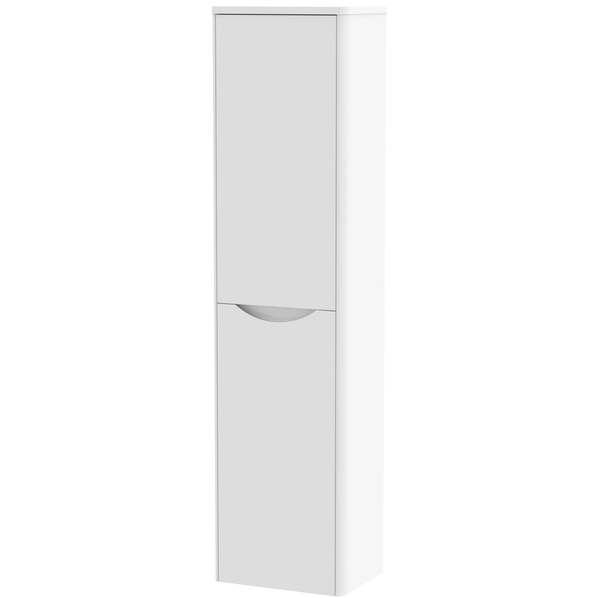 Nuie Lunar 2 Door Wall Hung Tall Storage Unit W356mm Satin White SML162