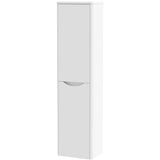 Nuie Lunar 2 Door Wall Hung Tall Storage Unit W356mm Satin White SML162