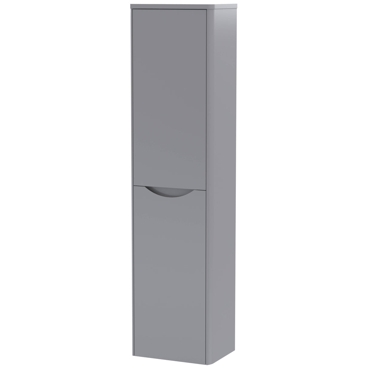 Nuie Lunar 2 Door Wall Hung Tall Storage Unit W356mm Satin Grey SML262