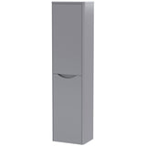 Nuie Lunar 2 Door Wall Hung Tall Storage Unit W356mm Satin Grey SML262