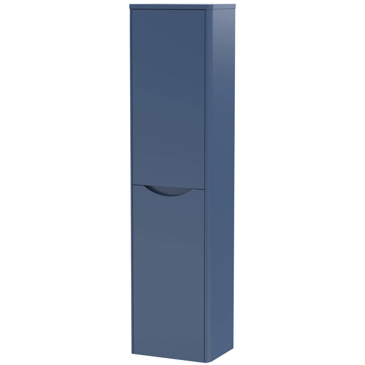 Nuie Lunar 2 Door Wall Hung Tall Storage Unit W356mm Satin Blue SML362