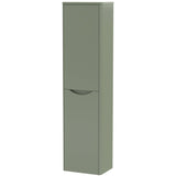 Nuie Lunar 2 Door Wall Hung Tall Storage Unit W356mm Satin Green SML862