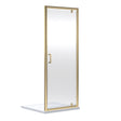 Nuie Rene Pivot Shower Door Brushed Brass - 6mm Glass SMPD76BB-E6