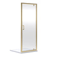 Nuie Rene Pivot Shower Door Brushed Brass - 6mm Glass SMPD80BB-E6