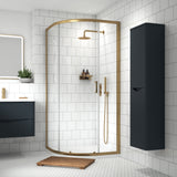 Nuie Rene Single Entry Quadrant Shower Enclosure - 6mm Glass (900 x 900mm) Brushed Brass SMQ9E1BB-E6 LS