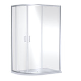 Nuie Rene Offset Quadrant Shower Enclosure Chrome - 6mm Glass SMQU128-E6