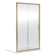 Nuie Rene Single Sliding Shower Door Brushed Brass - 6mm Glass SMSL10BB-E6