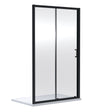 Nuie Rene Single Sliding Shower Door Matt Black - 6mm Glass SMSL10BP-E6