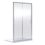 Nuie Rene Single Sliding Shower Door Chrome - 6mm Glass SMSL14-E6