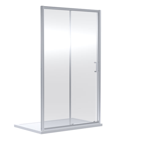 Nuie Rene Single Sliding Shower Door Chrome - 6mm Glass SMSL14-E6