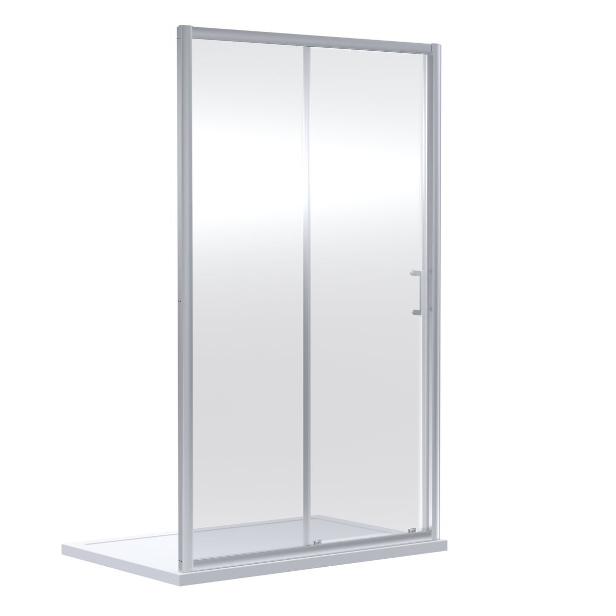 Nuie Rene Single Sliding Shower Door Chrome - 6mm Glass SMSL16-E6