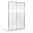 Nuie Rene Double Sliding Shower Door Chrome - 6mm Glass SMSLD14-E6