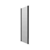 Nuie Rene Shower Side Panel Matt Black - 6mm Glass SMSP10BP-E6