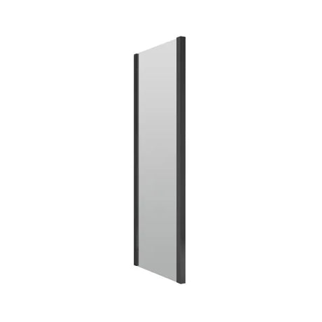 Nuie Rene Shower Side Panel Matt Black - 6mm Glass SMSP10BP-E6