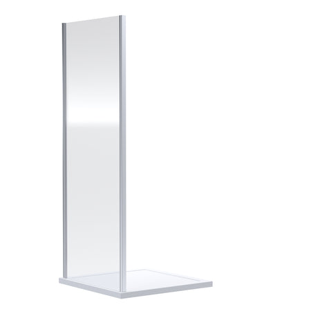 Nuie Rene Shower Side Panel Chrome - 6mm Glass SMSP70-E6