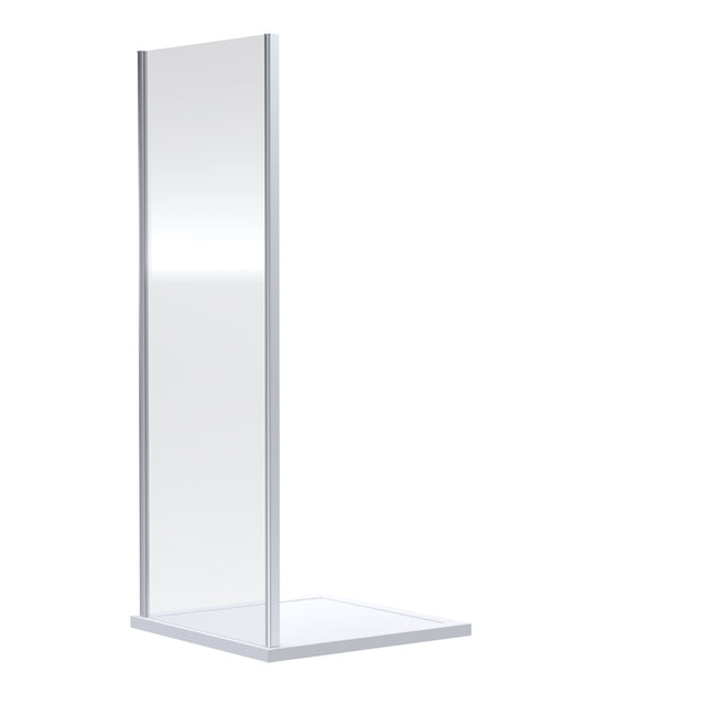 Nuie Rene Shower Side Panel Chrome - 6mm Glass SMSP70-E6