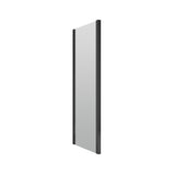 Nuie Rene Shower Side Panel Matt Black - 6mm Glass SMSP90BP-E6