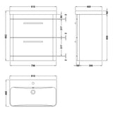 Hudson Reed Solar 800mm Floorstanding Vanity Unit & Basin, 2 Drawers Pure White SOL103B LD
