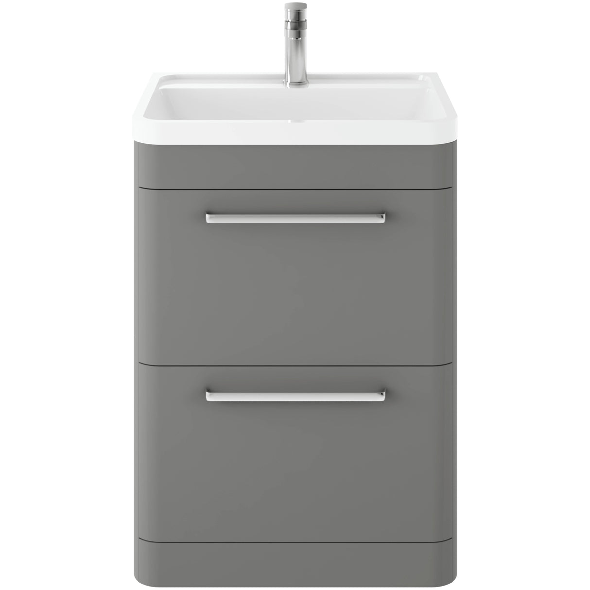 Hudson Reed Solar 600mm Floorstanding Vanity Unit & Basin, 2 Drawers