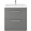 Hudson Reed Solar 800mm Floorstanding Vanity Unit & Basin, 2 Drawers Cool Grey SOL203A