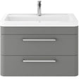 Hudson Reed Solar 800mm Wall Hung Vanity Unit & Basin, 2 Drawers Cool Grey SOL204A