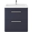 Hudson Reed Solar 800mm Floorstanding Vanity Unit & Basin, 2 Drawers Indigo Blue SOL303A