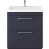 Hudson Reed Solar 800mm Floorstanding Vanity Unit & Basin, 2 Drawers Indigo Blue SOL303A