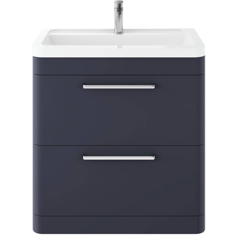 Hudson Reed Solar 800mm Floorstanding Vanity Unit & Basin, 2 Drawers Indigo Blue SOL303A