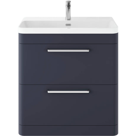 Hudson Reed Solar 800mm Floorstanding Vanity Unit & Basin, 2 Drawers Indigo Blue SOL303B