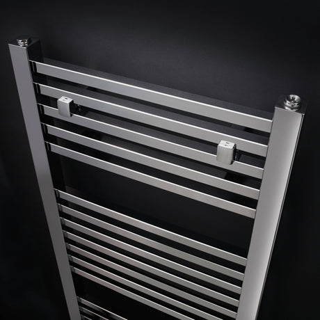 Square ladder heated towel rail chrome