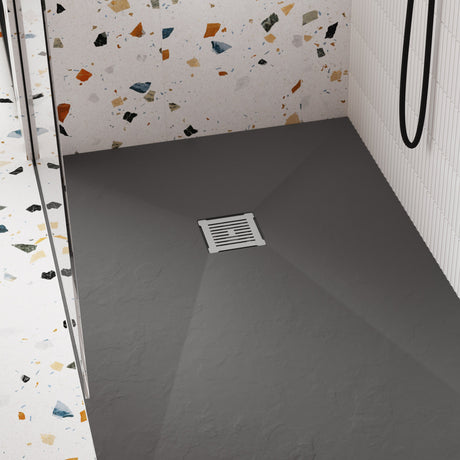 Shower Waste With Grill White Trap - Chrome Cover LS1