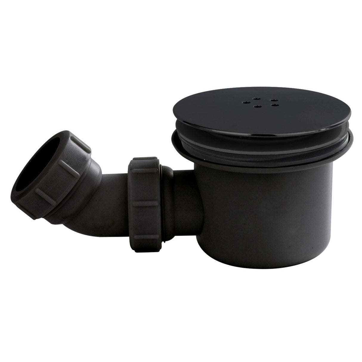 Nuie 90mm Shower Tray Waste - Black Trap Matt Black STW002