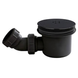 Nuie 90mm Shower Tray Waste - Black Trap Matt Black STW002