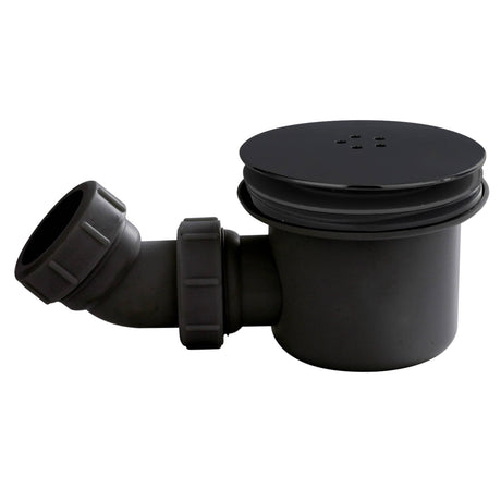 Nuie 90mm Shower Tray Waste - Black Trap Matt Black STW002