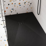 Nuie Shower Tray Waste With Grill - Black Trap Matt Black STW002S LS