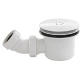 Nuie 90mm Shower Tray Waste - White Trap Matt White STW004