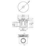 Nuie 90mm Shower Tray Waste - White Trap Matt White STW004 LD