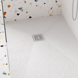 Shower Waste With Grill White Trap - Chrome Cover LS2