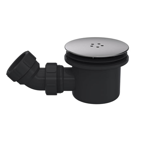 Nuie 90mm Shower Tray Waste - Black Trap Brushed Pewter STW008