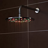 Nuie Round LED Fixed Head Shower 300mm Chrome STY071 LS1