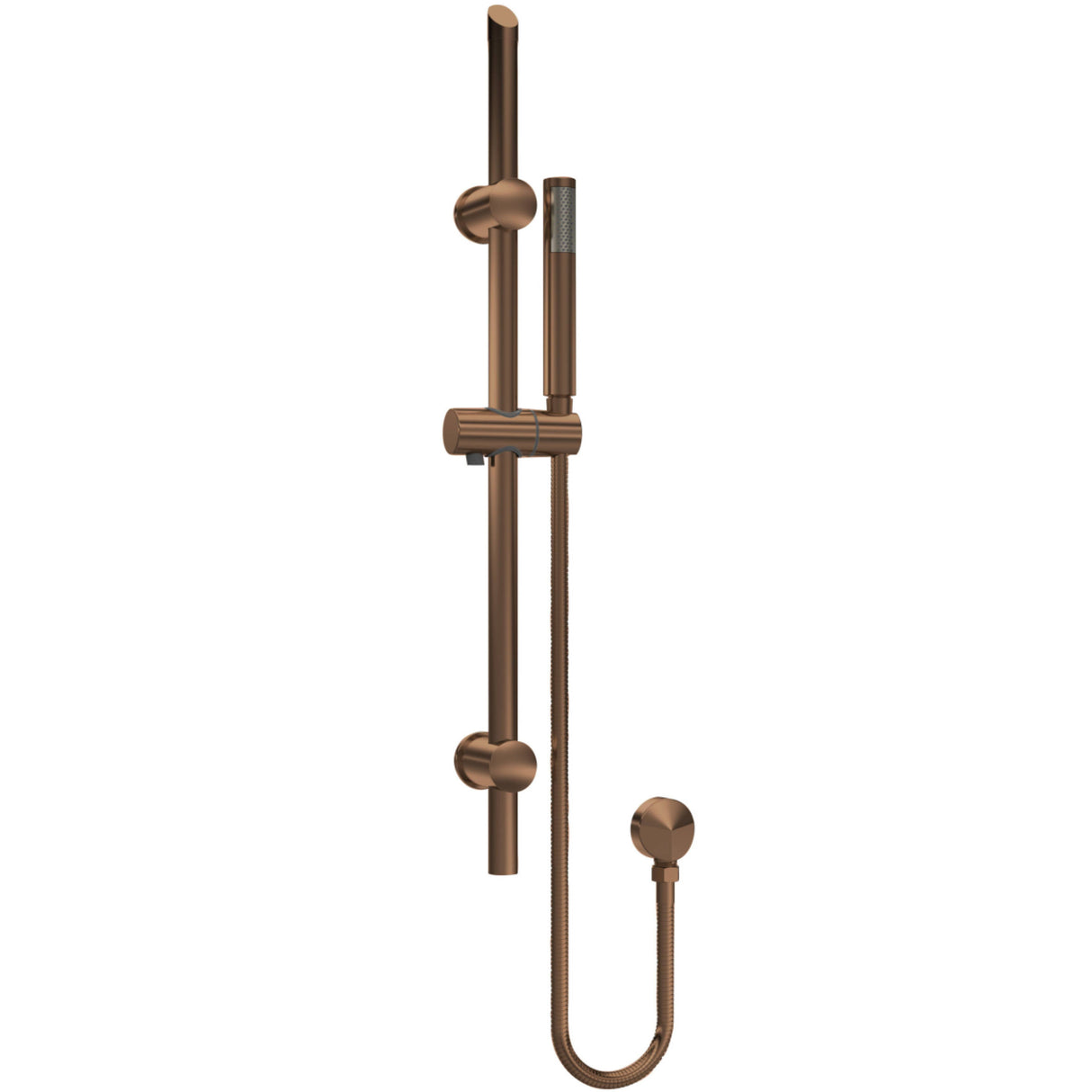 Nuie Single Function Round Sliding Rail Kit & Elbow Outlet Brushed Bronze STY1542