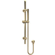 Nuie Single Function Round Sliding Rail Kit & Elbow Outlet Brushed Brass STY842
