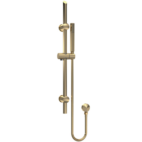 Nuie Single Function Round Sliding Rail Kit & Elbow Outlet Brushed Brass STY842
