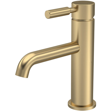 Hudson Reed Tec Lever Mono Single Lever Basin Mixer Tap & Waste Brushed Brass TEL805