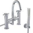 Hudson Reed Tec Crosshead Bath Shower Mixer Tap With Shower Kit Chrome TEX354