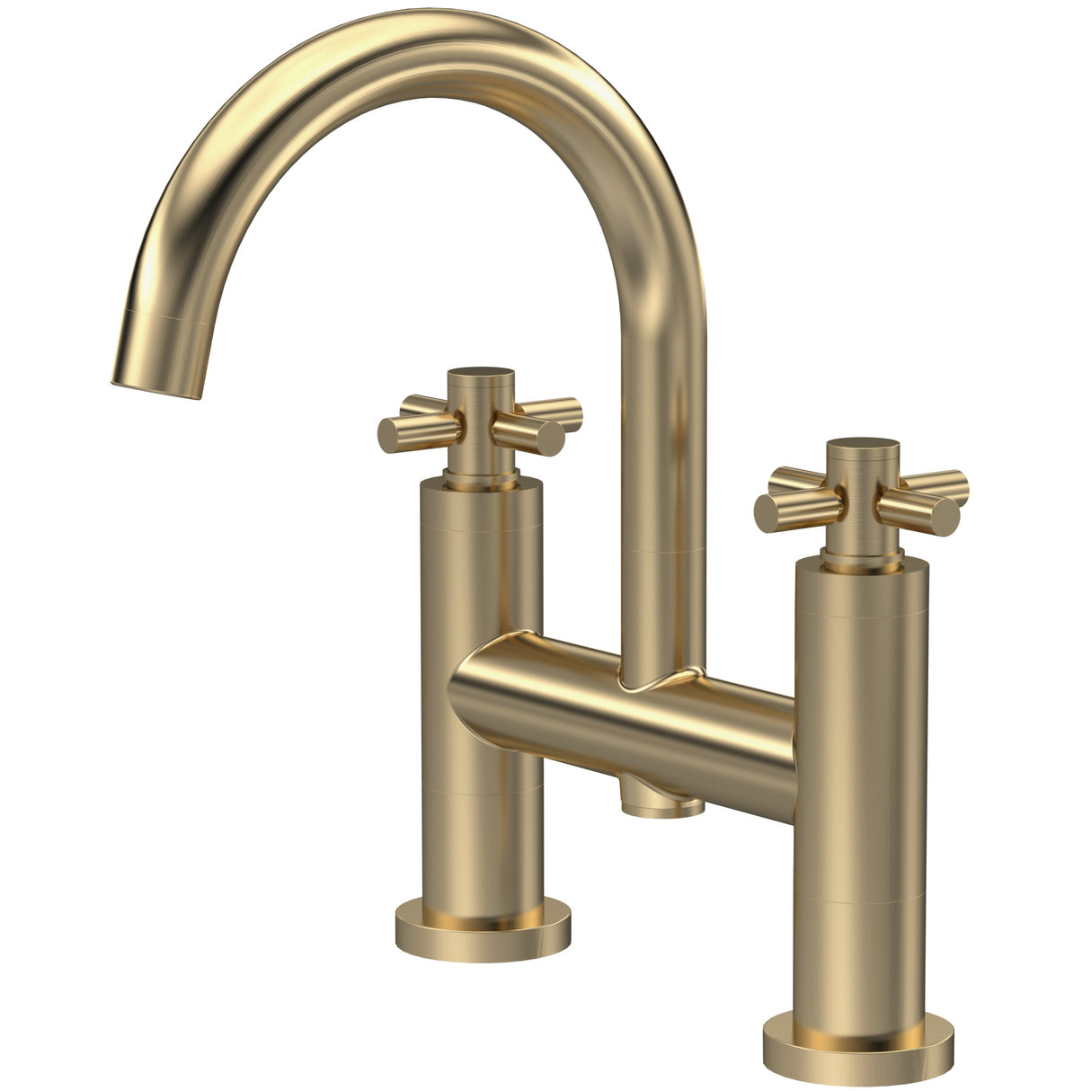Hudson Reed Tec Crosshead Bath Filler Tap Brushed Brass TEX853