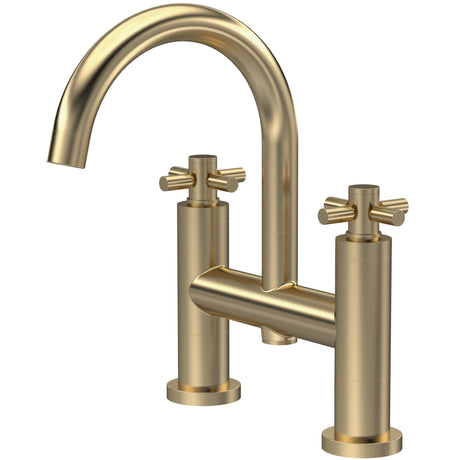 Hudson Reed Tec Crosshead Bath Filler Tap Brushed Brass TEX853