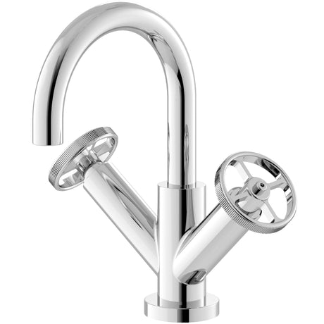 Hudson Reed Revolution Basin Mixer Tap With Swivel Spout & Waste Chrome TIW315