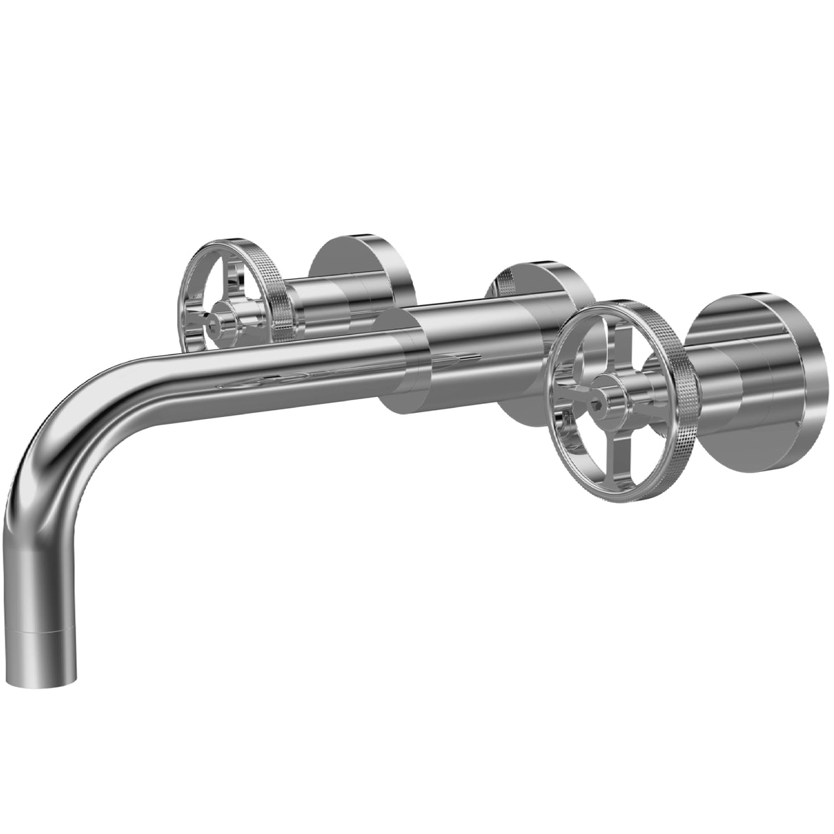 Hudson Reed Revolution 3-Hole Wall Mounted Basin Mixer Tap Chrome TIW317
